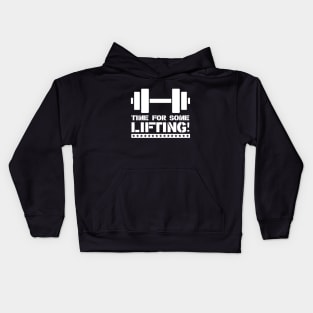 time for some lifting Kids Hoodie